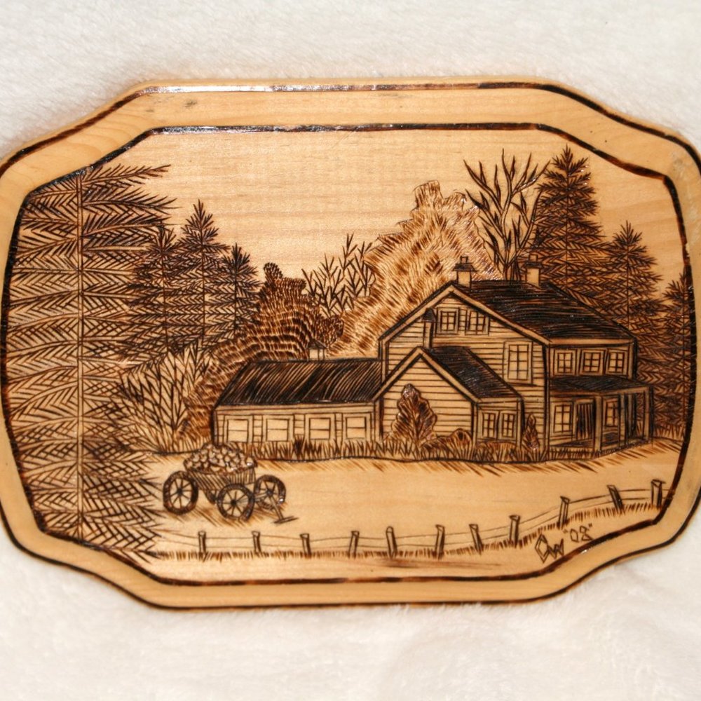 Wood burned Farmhouse Inspired Handmade Art